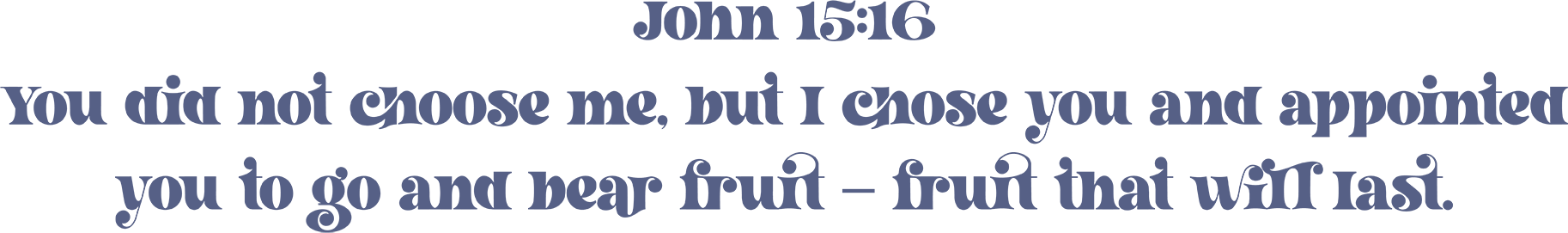 Scripture verse John 15:16